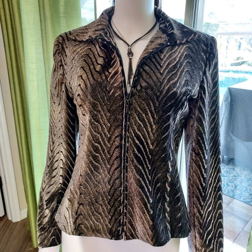 Faux Chinchilla Jacket by Giancarlo Ferrari: fully lined: Size 4: NWOT